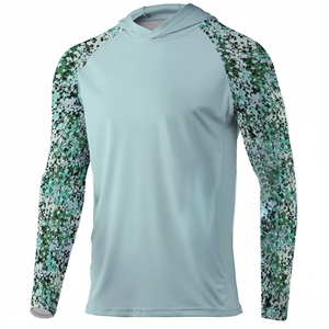 เสื้อตกปลาผ้าโพลีเอสเตอร์แบบมีรูระบายอากาศสำหรับผู้ชายเสื้อตกปลาผ้าโพลีเอสเตอร์ดูดซับความชื้นป้องกันแสงแดดกำหนดโลโก้ได้เอง - Product Image 1