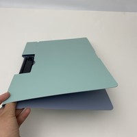 Organizador de Archivos Multicolor Tipo Flip con Clip Metálico Resistente, Tablero de Almacenamiento de Documentos de Oficina