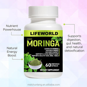 Capsules d'extrait de feuilles de <span class=keywords><strong>Moringa</strong></span> très vendues, 60 unités, pour les antioxydants, le soutien cardiaque et digestif - Product Image 2