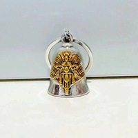Cloche porte-bonheur personnalisée pour motard, cloche de protection en métal pour moto