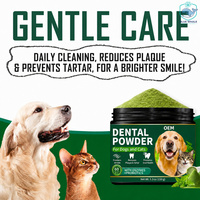 Pâte dentaire BLUE WHALE pour chiens et chats, supplément d'enzymes et de probiotiques, soin buccal, haleine fraîche, soutien contre la plaque et le tartre, toutes races, OEM 1G/Pc