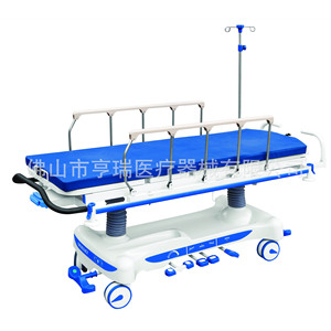 Chariot de transfert hydraulique Henry HR-127, lit d'hôpital à hauteur réglable avec 4 roulettes pour les soins d'urgence aux patients - Product Image 3