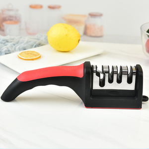 Pocket Pal Professional Manual PP Plastic Nonslip Handle Sharpening Stone <span class=keywords><strong>Sharp</strong></span> Blades 3 or 4 Stage Scissor Knife Sharpener - Product Image 6