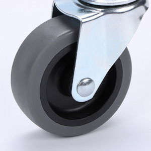 Tpr Swivel <b>Caster</b> 3 Inch Ball Bearing Industrial Furniture <b>Wheels</b> Gray Durable - Product Image 2