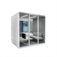 Cabine de réunion mobile intérieure très demandée, cabine téléphonique insonorisée pour bureau à domicile avec mobilier canapé