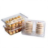 Lot de 2 paquets de 50 kg de biscuits transparents en PET, saveur pêche, super croquants, snacks, pâtisserie chinoise, fruits secs, aliments, biscuits en vrac, boîte de pâtisserie