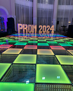 Tấm sàn nhảy 3D trong nhà/ngoài trời 50x50cm với đèn LED trắng ấm áp <span class=keywords><strong>IP65</strong></span> Đèn sân khấu cho khách sạn hiệu ứng đẹp - Product Image 3