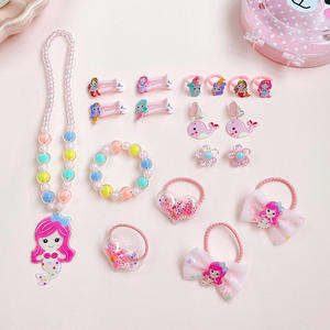 Sıcak satış küçük genç kız takısı takım çocuklar yürümeye başlayan kız için yüzük kolye bilezikler oyna - Product Image 4