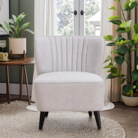 Chaise d'appoint moderne en velours blanc pour bureau à domicile, restaurant, salon, salles d'attente, fauteuil de loisirs confortable