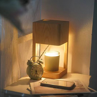 Lampe à cire fondante, lampe à cire fondante pour chambre à coucher, décoration de chevet, lampe en bois à cire, lampe chaude