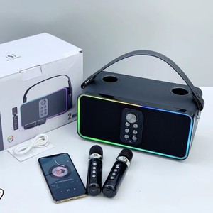 YS609ไม้3600มิลลิแอมป์20วัตต์คู่ไมค์ไร้สายเสียงสะท้อนเสียงพูดลำโพงคาราโอเกะกลางแจ้ง - Product Image 2