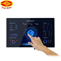 Écrans tactiles interactifs intégrés de 18,5 pouces à haute luminosité, multi-points tactiles, étanches IP65, avec écran LCD capacitif