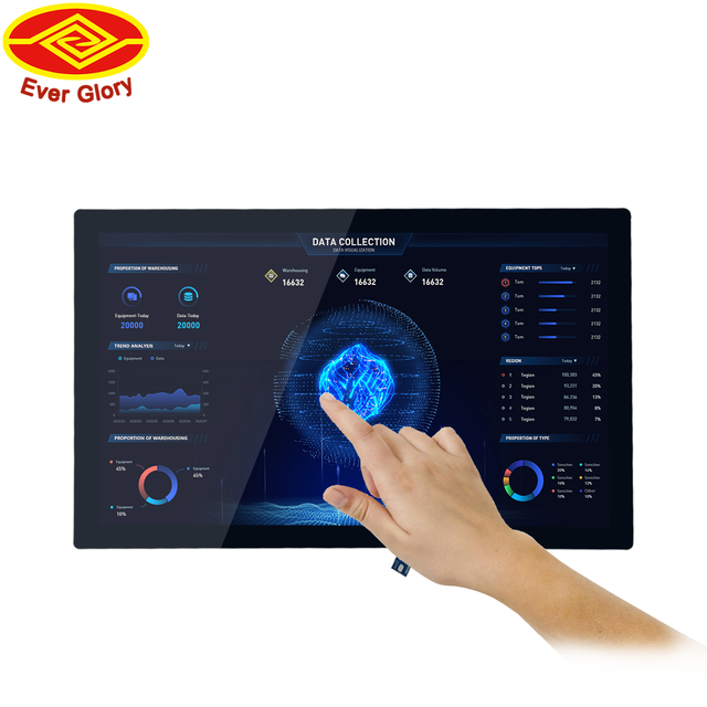 Front Ip65 Waterproof Multiple Touch Points 18.5 Inch Capacitive LCD Interactive Embedded  High Brightness Touch Screen Monitors