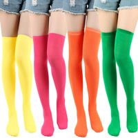 Chaussettes fines en coton mélangé et nylon, au-dessus du genou, à motifs de Noël, avec nœuds d'animaux mignons, imprimé pailleté, écologiques et respirantes