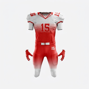 Conjunto de Uniforme de Fútbol Americano Personalizable para Hombre, Camiseta de Manga Corta Ajustada de Poliéster Color Verde Azulado - Product Image 1