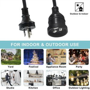 Cable de Extensión de Corriente AU, 250V 15A 20A, Enchufe Industrial de Goma, Cable de Alimentación para Equipos de Taller, Resistente al Agua y al Polvo - Product Image 3