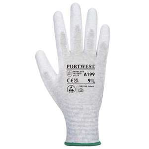 PORTWEST - A199GRRS Guante de Palma gris de poliuretano antiestático-GUANTES EAN 5036108198481 - Product Image 2