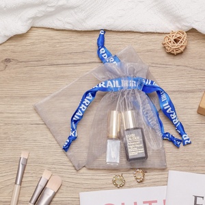 Custom Large Gray Mesh <strong>Organza</strong> <strong>Pouches</strong> Drawstring Candy Bag Wholesale Flexography <strong>Organza</strong> Packaging Materials Custom <strong>Organza</strong> - Product Image 4