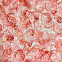 Fourniture d'usine Confortable Rouge Rose Dentelle Vintage 3d Rose Motif Floral Broderie Tissu Rosette Tissu Pour Robe De Mariée