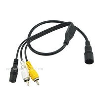 2RCA auf 4-Pin Slim Mini-DIN-Kabel CCTV-Kamera Audio-Video-Kabel für Fahrzeug-Überwachungskamerasysteme
