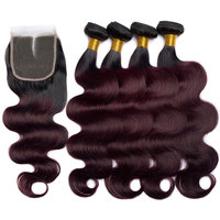 Rambut Mentah Grosir Berkualitas Tinggi 100% Rambut Asli Manusia Vietnam Lurus 3 Bundel Dengan Lace Frontal Closure