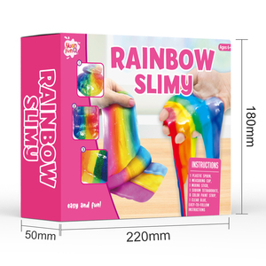 Kit de fabrication de slime arc-en-ciel magique et moelleux pour enfants, argile cristalline non toxique, jouet promotionnel - Product Image 3