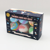 Vente en gros de bombes de bain explosives Black Star Sel de mer propre Boule de bain moussante Utilisation Spa Ensemble cadeau de bombes de bain pétillantes pour l'exportation en vrac