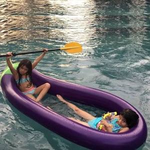 Aubergine violette Air hamac <span class=keywords><strong>matelas</strong></span> <span class=keywords><strong>plage</strong></span> Sport aquatique piscine gonflable flotteurs pour adultes lit d'air gonflable - Product Image 5