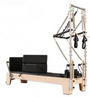 Reformer de Pilates en Bois d'Érable et de Chêne de Haute Qualité avec Demi-Tourneuse, Conception Portable, Emballage en Boîte en Bois