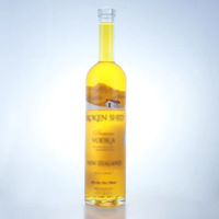 Vente en gros de bouteilles en verre givré uniques de 750 ml pour whisky, vodka, huile, rhum, liqueur, vin