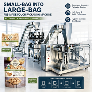 Automatic <strong>Oat</strong> Flakes Oatmeal Pouch with <strong>Sachet</strong> Packing Machine for Whole Grain Granola Muesli Packaging Machine Secondary Packet - Product Image 1