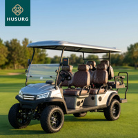 Voiturette de golf tout-terrain 6+2 places avec frein hydraulique, éclairage LED, couleur personnalisée, homologuée pour la route, véhicule électrique avec sièges arrière rabattables