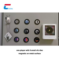 Lecteur de musique NFC personnalisé, boîte à musique magnétique en acrylique NFC pour réfrigérateur avec 9 disques NFC