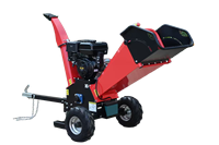Broyeur à tambour KNDMAX GC155-2, moteur à essence et entraînement par prise de force, démarrage électrique, 360 °   Goulotte de décharge rotative, certifiée TUV CE