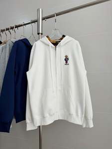 <span class=keywords><strong>Pull</strong></span> en molleton à capuche uni de la série Ours pour l'automne et l'hiver, pour homme et <span class=keywords><strong>femme</strong></span>, décontracté, ample, 100% coton, anti-boulochage - Product Image 4