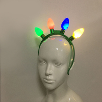 Weihnachtliche 4-Licht-LED-Stirnband-Haardekoration, batteriebetrieben, für Abschlussfeiern und Silvesterpartys
