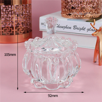 Pot à bonbons vintage en verre, style européen, pour dragées, avec couvercle dôme, couleur Champagne