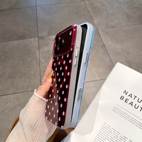 Coque de téléphone magnétique transparente colorée à pois IMD pour iPhone 18 Pro Max 15 16 17 18 Pro, coque de téléphone fantaisie et mignonne pour femmes