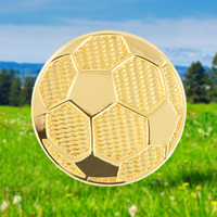 Offre Spéciale Football vierge personnalisé pour épinglette nouveau moulage sous pression métal artisanat or exercice Football Souvenir cadeau épingles en gros