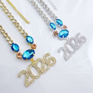 שרשרת תליון 2026 ריינסטון מוגזם עבור גברים נשים היפ-הופ רב-תכליתי שרשרת קריסטל יהלומים (nl936) - Product Image 3