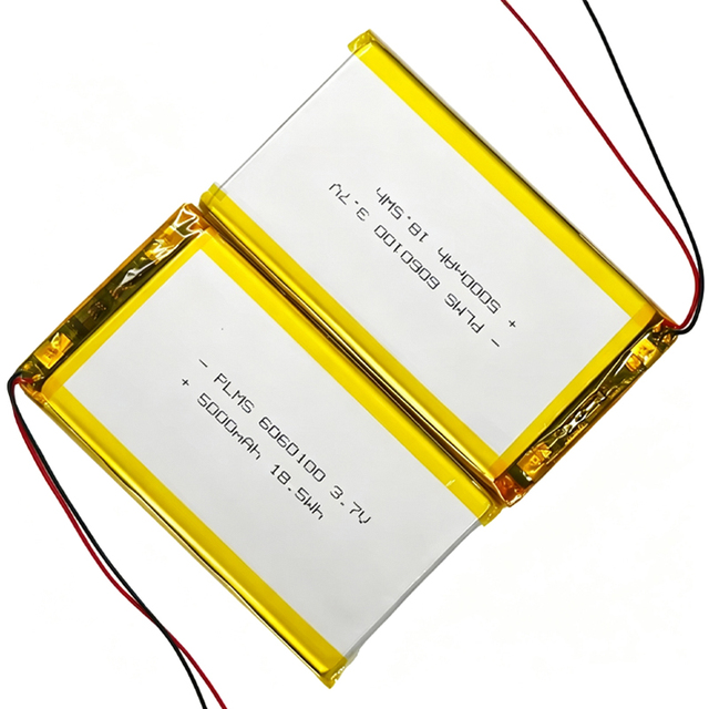 3.7v 5000mAh Polymer Cell 6060100 Lithium Li-ion Battery NMC 5000mAh Battery Power Toys Drone Laptop Ultra-thin Battery
