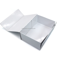 Boîte cadeau magnétique pliable avec logo personnalisé, finition brillante ou mate, boîte rigide blanche pour chaussettes, gaufrage en fourrure, pelliculage mat