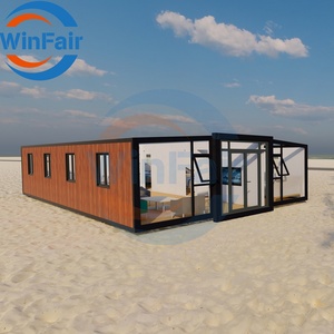 Winfair xách tay container nhà mở rộng Tiny nhà 40ft chân sang trọng đúc sẵn 3 phòng ngủ prefab đẩy ra container nhà - Product Image 2