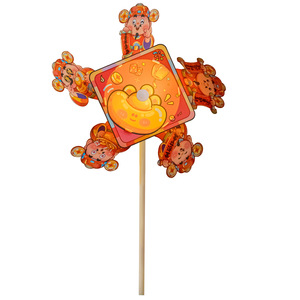 Kit de materiales DIY para linterna de mano infantil con forma de molino de viento y flor de PVC, iluminada, para decoración de puestos, Colección Primavera 2026 - Product Image 3