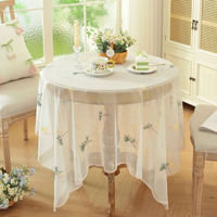 Nappe en dentelle de style rustique français, motif floral, anti-poussière, pour table de mariage