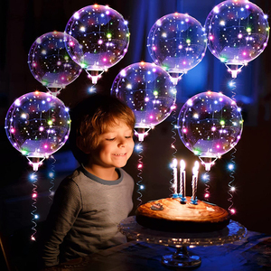 Lot de ballons LED lumineux en TPU avec guirlande lumineuse pour la Saint-Valentin, les fêtes et les décorations de mariage, ballons Bobo pour la rue - Product Image 3