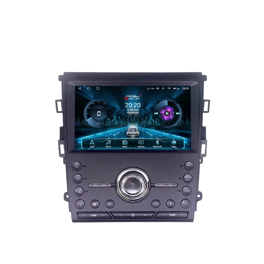 9 "IPS dokunmatik ekran Android araç DVD oynatıcı GPS navigasyon oynatıcı Ford Mondeo Fusion 2013-2017 için radyo Stereo desteği playstore