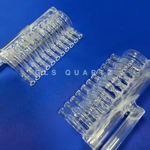 GLS Großhandel OEM Glas ölbrenner Hitze beständiger kunden spezifischer hochreiner Zylinder quarz brenner Transparenter industrieller Glas brenner - Product Image 2