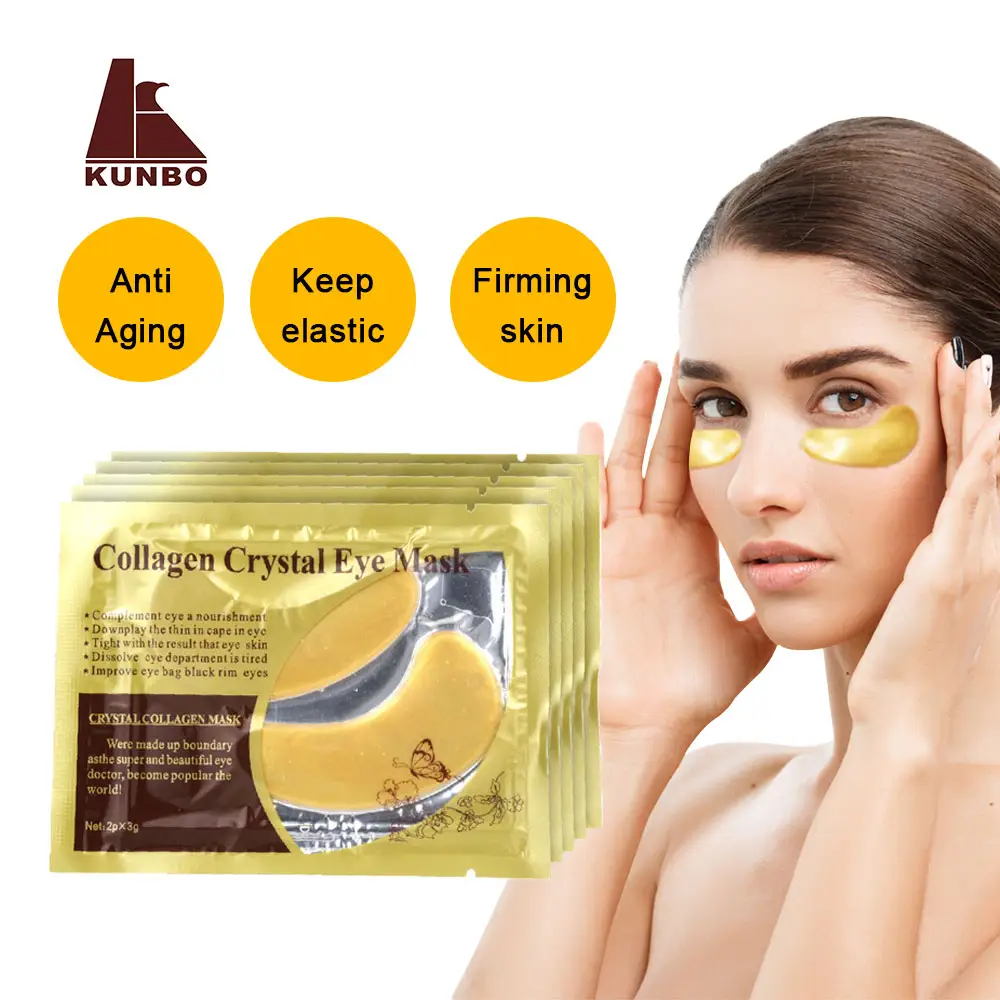 Skin Care Moisturising Hydrating Crystal 24k Gold Powder Gel Collagen Eyes Sheet Patch