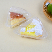 Boîtes d'emballage personnalisées pour gâteaux en forme de triangle, en forme de sandwich, en forme de tarte, en forme de tranche de gâteau, en plastique PS, à charnière, à clapet
